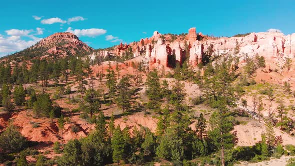 Aerial View of Bryce Canyon Colorful Rock Formations Utah