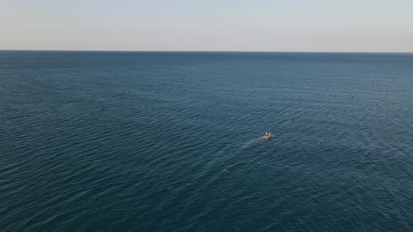 Mediterranean Boat Fisherman Blue Drone