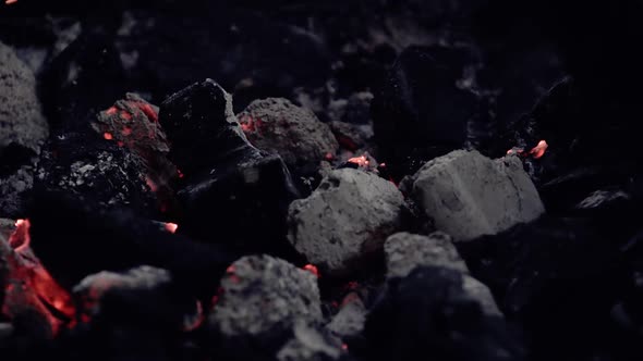 Smoldering Coals in Grill