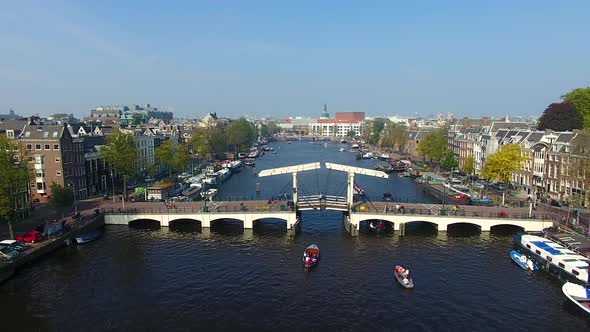 Bridges of Amsterdam, view from above