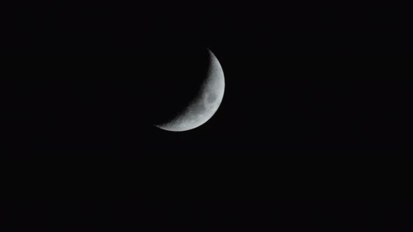 MoonTimelapse of a Moon on a clear sky 4K