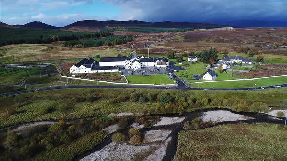 Birds Eye View of a Distillery in Dalwhinnie