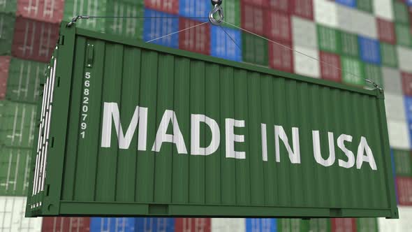 Loading Container with MADE IN USA Text