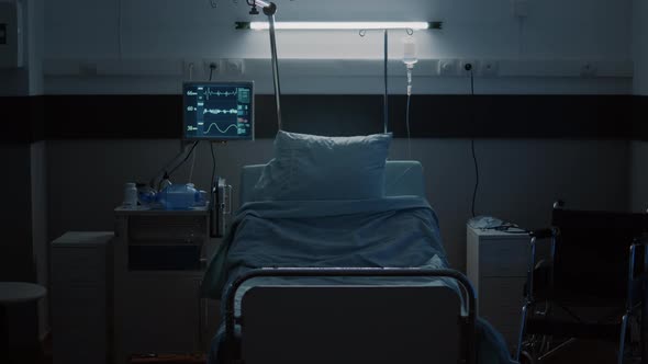 Empty Intensive Recovery Room As Hospital Ward