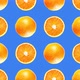 Elegant Pattern of Juicy Orange Fruits on Blue Background - VideoHive Item for Sale