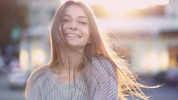 Portrait of Happy, Smiling and Joyful Young Woman