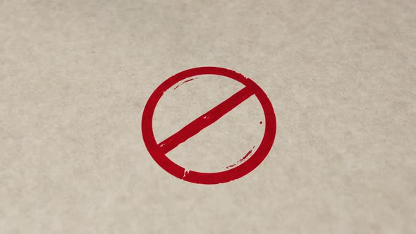 Banned prohibited and ban stamp and stamping