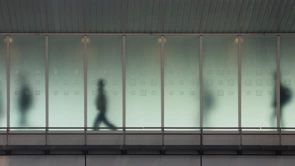 Looping background of people walking in Tokyo