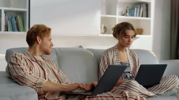 Happy Family Browsing Web Together Closeup