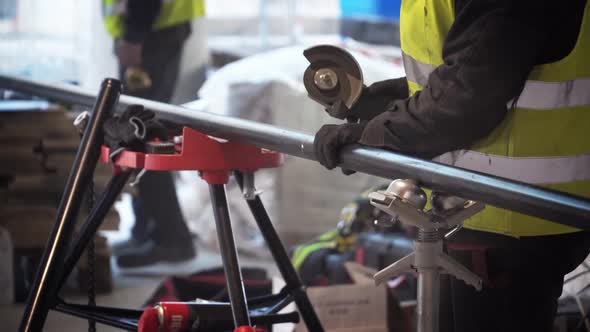 Builders Working on the Construction Site