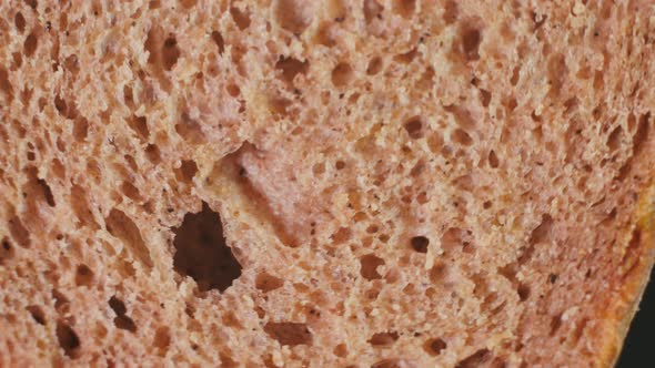 Fresh Organic Bread Pulp Texture in Closeup