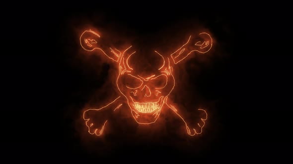 Fire Burning Skull