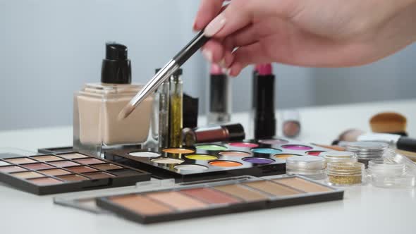 Palette of Shadows on White Table