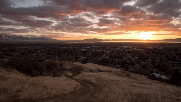 Sunset time lapse displaying magnificent colors