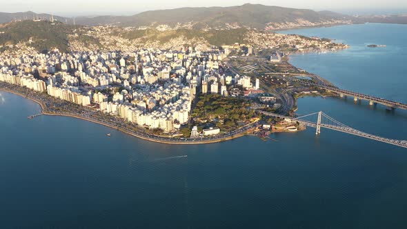 Downtown Florianopolis state Santa Catarina Brazil. Travel destination.