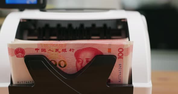 Money counter for Chinese banknote