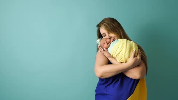 Ukrainian Mother with Child Baby Girl