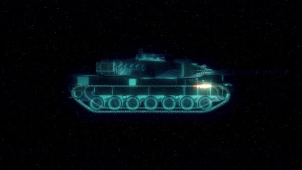 Detailed Tank Hud Hologram 4k