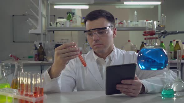 Portrait Scientist Working in Laboratory