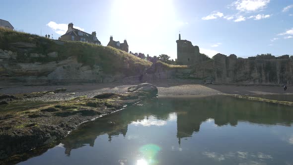 Buildings seen from the sea shore