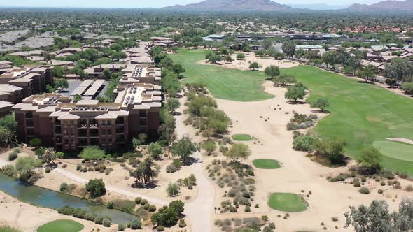 This Is A Desert Golf Course Aerial