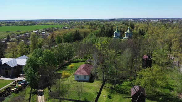 Old Village Reconstruction Aerial View