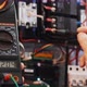 Electricians hands testing current  electric in control panel. - VideoHive Item for Sale