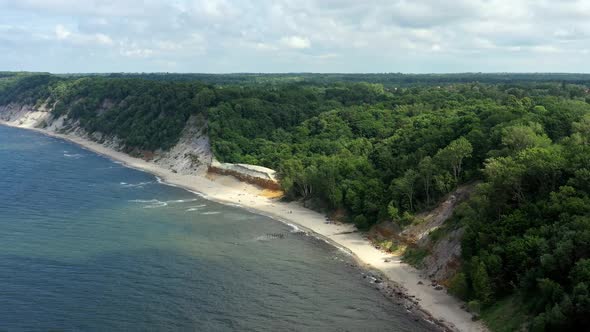 Baltic Sea Coastline with Sandy Mountains