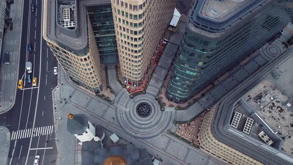 Aerial Panorama Of The Center Of Moscow, Russia