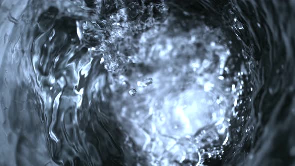 Super Slow Motion Shot of Clear Water Vortex at 1000 Fps