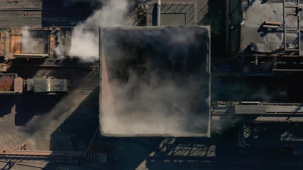 Aerial View. Coke Plant. Coke Batteries. Old Factory. Industrial View