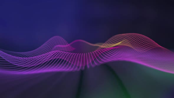 Abstract Music Wave Technology Background