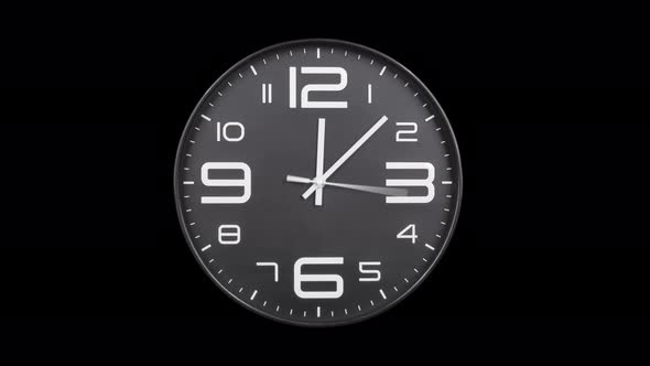 Modern Silver Clock Face Moving Fast Forward