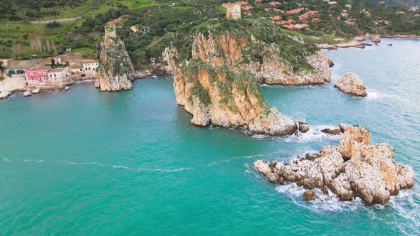 Faraglioni of Scopello in Sicily Italy