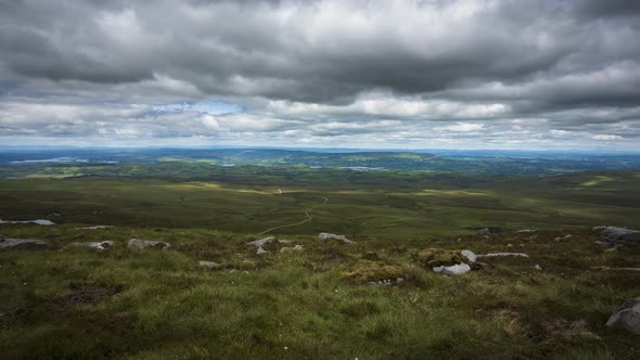 Time Lapse of Cuilcagh Boardwalk Trail known as Stairway to Heaven Walk in county Fermanagh in North