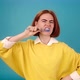 Professional Actress Plays with Toothbrush - VideoHive Item for Sale