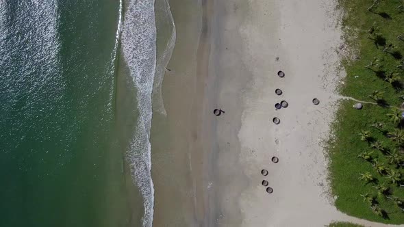 Da Nang Beach Aerial View in Central Vietnam