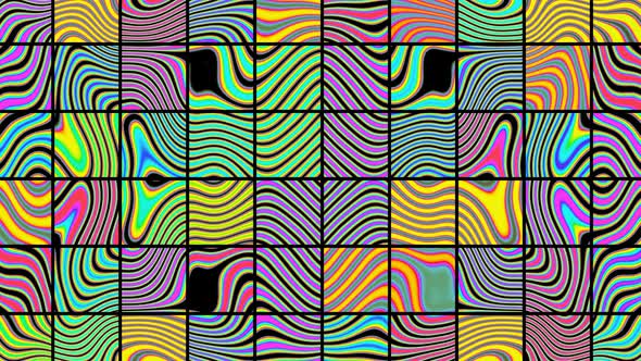 Abstract Background of Colorful Animated Squares