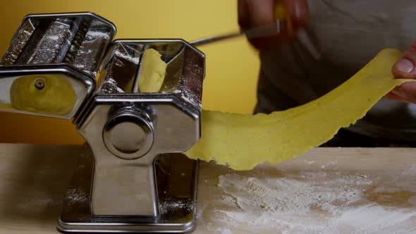 Chef Prepares Dough For Homemade Pasta 11