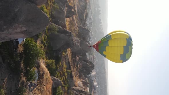 Vertical Video  Balloons in Cappadocia Turkey