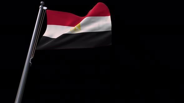 Egypt Flag With Alpha Channel  4K