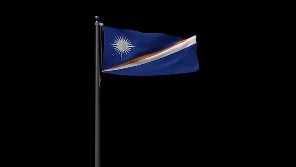 Marshall Islands Flag With Alpha 4K