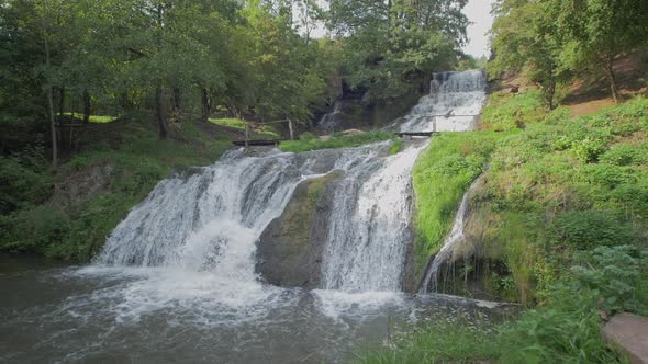 Waterfall flowing down