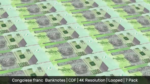 Democratic Republic of the Congo Banknotes Money / Congolese franc / Currency FC / CDF / 7 Pack - 4K