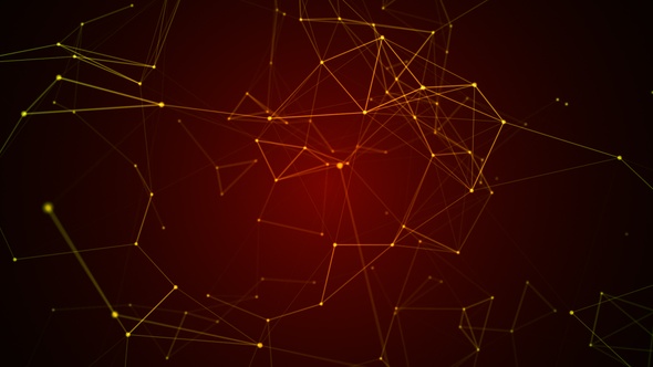 Red And Yellow Plexus Background