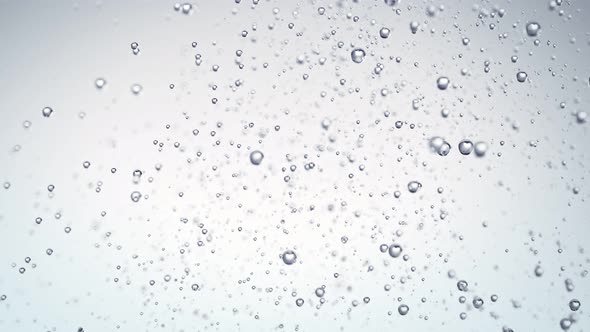 Super Slow Motion Shot of Rising Various Bubbles in Water at 1000 Fps