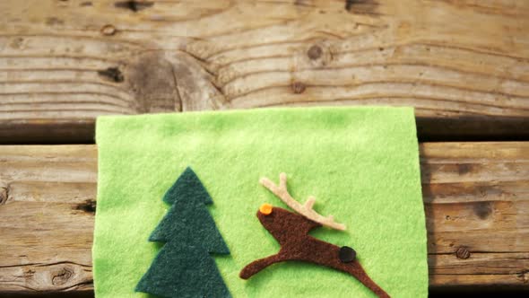 Christmas decoration on wooden table