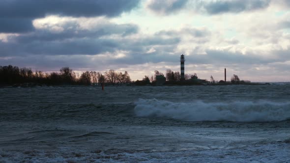 Stormy Weather By the Sea in Riga Latvia