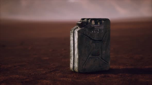 Old Rusty Fuel Canister in the Desert
