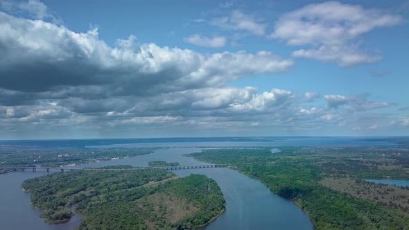 Flight Over the River Dnipro